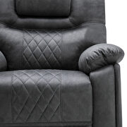 Gray pu power lift recliner chair with massage function by La Spezia additional picture 10