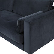 Modern elegant black velvet sectional sofa with two pillows by La Spezia additional picture 9