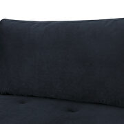 Modern elegant black velvet sectional sofa with two pillows by La Spezia additional picture 10