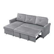 Gray velvet reversible l-shape sectional sofa with storage by La Spezia additional picture 15
