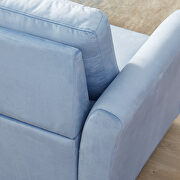 Blue velvet reversible l-shape sectional sofa with storage by La Spezia additional picture 4