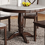 5-pieces set brown solid wood table with 4 chairs by La Spezia additional picture 11