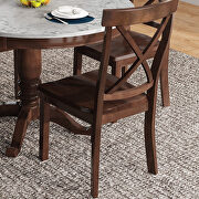 5-pieces set brown solid wood table with 4 chairs by La Spezia additional picture 10