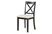 5-pieces set gray solid wood table with 4 chairs by La Spezia additional picture 6