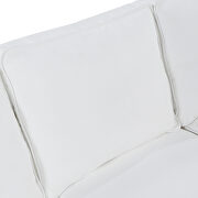 White linen upholstered reversible sectional sofa with scrolled arm by La Spezia additional picture 2