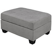 Gray velvet convertible sectional sofa with reversible chaise by La Spezia additional picture 7