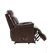 Lift chair and power brown pu leather living room heavy duty reclining mechanism by La Spezia additional picture 2