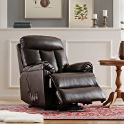 Lift chair and power brown pu leather living room heavy duty reclining mechanism by La Spezia additional picture 3
