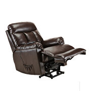 Lift chair and power brown pu leather living room heavy duty reclining mechanism by La Spezia additional picture 4