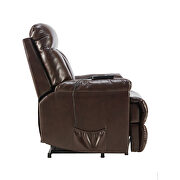 Lift chair and power brown pu leather living room heavy duty reclining mechanism by La Spezia additional picture 7