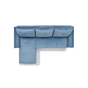 Blue velvet sleeper sofa bed convertible sectional sofa couch by La Spezia additional picture 17