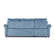Blue velvet sleeper sofa bed convertible sectional sofa couch by La Spezia additional picture 10