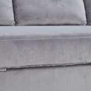 Gray velvet sleeper sofa bed convertible sectional sofa couch by La Spezia additional picture 13