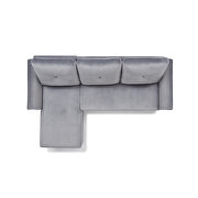 Gray velvet sleeper sofa bed convertible sectional sofa couch by La Spezia additional picture 9