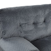 Gray fabric upholstery sleeper sectional sofa with storage chaise and cup holder by La Spezia additional picture 14