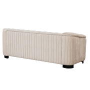 Beige velvet upholstery mid-century modern sofa by La Spezia additional picture 6