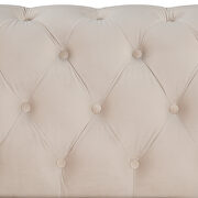 Beige velvet upholstery mid-century modern sofa by La Spezia additional picture 9