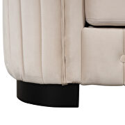 Beige velvet upholstery mid-century modern sofa by La Spezia additional picture 10