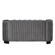 Gray velvet upholstery mid-century modern sofa by La Spezia additional picture 6