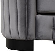 Gray velvet upholstery mid-century modern sofa by La Spezia additional picture 9