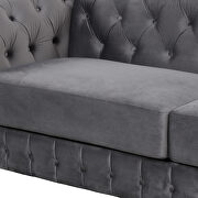 Gray velvet upholstery mid-century modern sofa by La Spezia additional picture 10