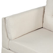 Beige linen fabric l-shape sectional sofa with lounge chaise by La Spezia additional picture 13
