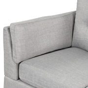 Gray linen fabric l-shape sectional sofa with lounge chaise by La Spezia additional picture 14