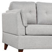 Gray linen fabric l-shape sectional sofa with lounge chaise by La Spezia additional picture 16