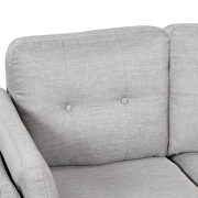 Gray linen fabric l-shape sectional sofa with lounge chaise by La Spezia additional picture 18