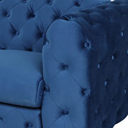 Blue velvet upholstery button tufted chair by La Spezia additional picture 4
