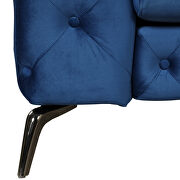 Blue velvet upholstery button tufted loveseat by La Spezia additional picture 11