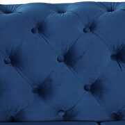 Blue velvet upholstery button tufted loveseat by La Spezia additional picture 9