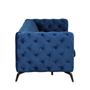 Blue velvet upholstery button tufted modern sofa by La Spezia additional picture 13