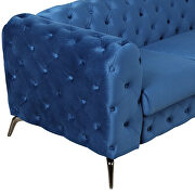 Blue velvet upholstery button tufted modern sofa by La Spezia additional picture 16