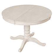Modern dining table set: round table and 4 chairs in antique white by La Spezia additional picture 12