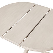 Modern dining table set: round table and 4 chairs in antique white by La Spezia additional picture 10