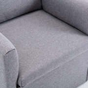 2-seat sofa couch with modern gray linen fabric additional photo 4 of 10