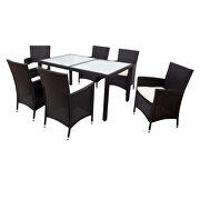 7-piece outdoor wicker dining set additional photo 4 of 11
