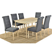 7 piece dining table set with 6 upholstered dining chairs by La Spezia additional picture 7