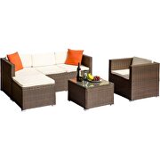 Brown rattan patio furniture 4 piece set by La Spezia additional picture 11
