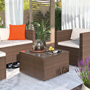 Brown rattan patio furniture 4 piece set by La Spezia additional picture 6