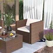 Brown rattan patio furniture 4 piece set by La Spezia additional picture 7