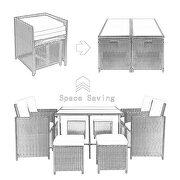 9-piece outdoor rattan wicker patio dining table set by La Spezia additional picture 13