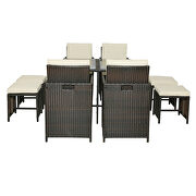 9-piece outdoor rattan wicker patio dining table set by La Spezia additional picture 17