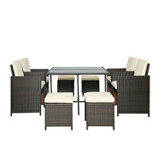 9-piece outdoor rattan wicker patio dining table set by La Spezia additional picture 10