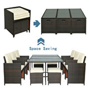 11-piece outdoor rattan wicker patio dining table set by La Spezia additional picture 13