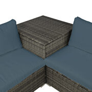 4 pcs outdoor cushioned pe rattan wicker sectional sofa set by La Spezia additional picture 19