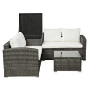 4 pcs outdoor cushioned pe rattan wicker sectional sofa set by La Spezia additional picture 12