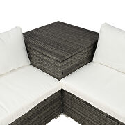 4 pcs outdoor cushioned pe rattan wicker sectional sofa set by La Spezia additional picture 3