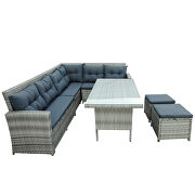 6-piece patio furniture set outdoor sectional sofa with glass table by La Spezia additional picture 2
